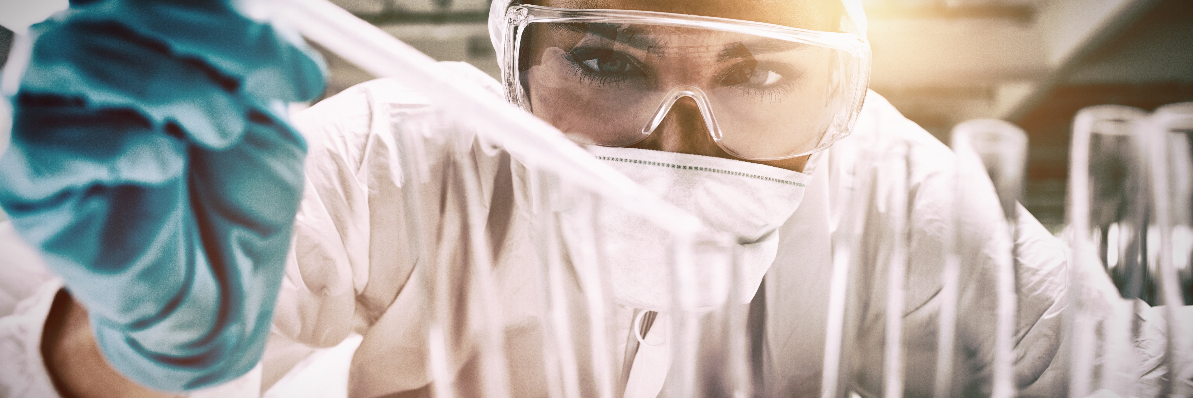 Female KOWA researcher working in lab